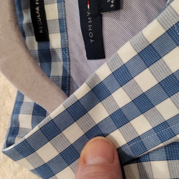 Tommy Hilfiger size 18/xxl blue white plaid - Picture 6 of 11